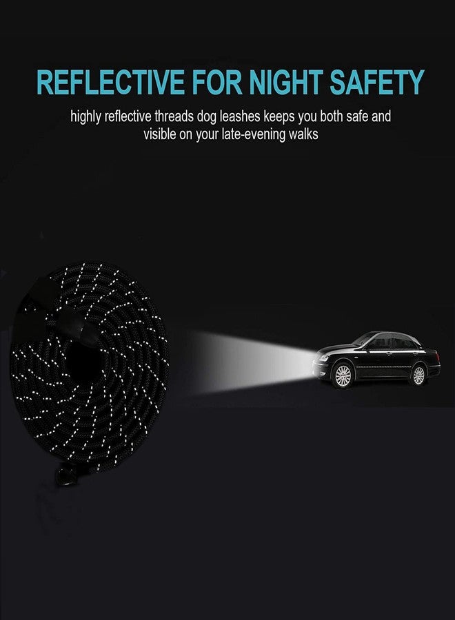 KIDWILL Nylon Dog Belt with Comfortable Padded Handle and Highly Reflective Stylish Black Rope Dog Cord Training Leash for Medium Sized Dogs with Strong Hook Walking & Training to Puppy - Image 5